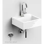 Clou Fonteinset flush 1 incl. Toebehoren 9x28 cm glanzend wit