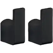 Gedy Pirenei set handdoekhaken mat zwart 2 stuks