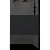 Novellini Inloopdouche Kuadra met Donkere Middenband 90x200 cm Mat Zwart Profiel