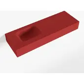 Mondiaz lex fire vrijhangende solid surface wastafel 90 cm. Positie wasbak links