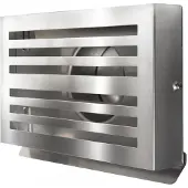 Weckx Overdruk Ventilatierooster Beta 15 cm Geborsteld RVS