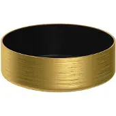 Brauer Circle Opzetwastafel 36cm - Mat Black Gold - Keramiek - 8720359385581 - Rond - Wastafels, Opzetwastafels
