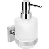 Sapho Zeepdispenser X-Square Hangend 200 ML Chroom / Melkglas