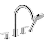 Hansgrohe Badrandmengkraan vernis shape 4-gats chroom