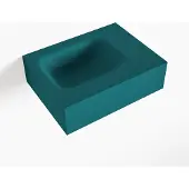 Mondiaz lex smag vrijhangende solid surface wastafel 40 cm. Positie wasbak links