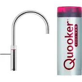 Quooker cube fusion round mat zwart met combi boiler