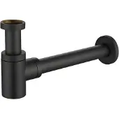 Wiesbaden UniMatch fonteinsifon 5/4" x 32 mm mat zwart
