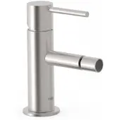 Tres Bidetmengkraan study exclusive 1-hendel uitloop recht 8 cm rond rvs
