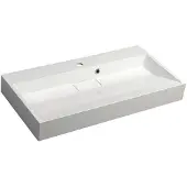 Sapho Wastafel amur rechthoek 90x46x12.5 cm cast marble wit