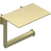 Ivy Aia Accessoires Toiletrolhouder met platteau Geborsteld mat goud PVD