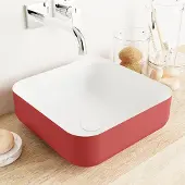 Mondiaz binx waskom solid surface 36 cm kleur fire /talc