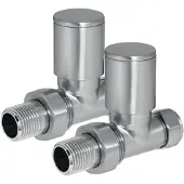 EH Design radiator kraantjes recht gepolijst rvs