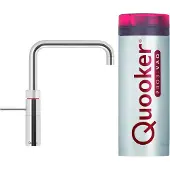 Quooker fusion square mat zwart met combi boiler