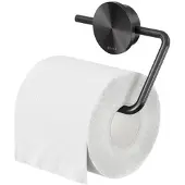 Geesa Toiletrolhouder Zonder Klep Opal Zwart Metaal Geborsteld