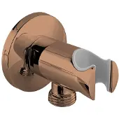 Best design Handdouchehouder Dijon Opsteek Muuraansluiting PVD Glans Brons