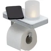 Geesa Planchet met Toiletrolhouder en Houder LED Licht Frame Wit Chroom