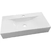 Best design Class wastafel 59,5x32,5x11cm met 1 kraangat porselein