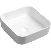 Sapho Waskom opbouw prata vierkant 39.5x14.5 cm keramiek wit