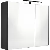 Best design Spiegelkast Happy Black Incl. LED verlichting 60x60 cm Mat Zwart