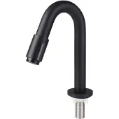 Differnz Fonteinkraan gebogen 19cm mat zwart
