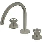 Hotbath Cobber @work CW033 Wastafelkraan 3 Gats Geborsteld Nikkel - Messing - Kranen, Wastafelkranen, Opbouw Wastafelkranen - 8720039362437