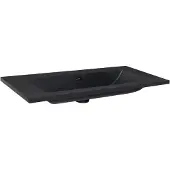 Sanilux Wastafel quartz classic 100x47x3 cm keramiek mat zwart