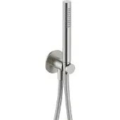 Hotbath Ace AC440 handdoucheset met staafhanddouche aan houder met uitlaat geborsteld nikkel