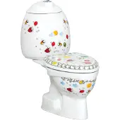 Boss & Wessing Staand Kindertoilet BWS Flower Muur Aansluiting (Exclusief Zitting)