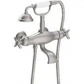 Tres Badkraan clasic thermostatisch incl handdouche op houder rvs