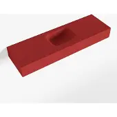 Mondiaz lex fire vrijhangende solid surface wastafel 100 cm. Positie wasbak midden