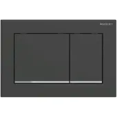 Geberit Omega20 - Bedieningsplaat, mat zwart/glanzend chroom 115.080.14.1