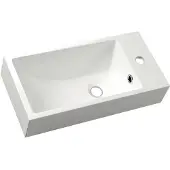 Sapho Fontein Small Rechthoekig 50x10x25 cm Rechts Keramiek Wit