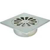 Boss & Wessing BWS Doucheput Onderuitlaat 14x14cm 40mm ABS Chroom