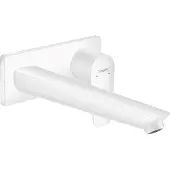 Hansgrohe Talis E inbouw wastafelkraan afbouwdeel met 22.5cm uitloop afbouwdeel wit mat