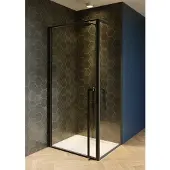 Riho Douchecabine Lucid GD201 Omkeerbaar Verstelbaar Aluminium 200x90x80 cm Mat Zwart