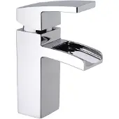 Boss & Wessing Bws wastafelkraan square met waterval en clickwaste chroom