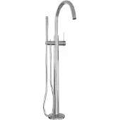 Brauer Chrome Carving vrijstaande badmengkraan met staafhanddouche chroom