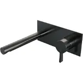 Brauer Gunmetal Edition ColdStart wastafelkraan inbouw rechte uitloop met achterplaat model E1 gunmetal geborsteld PVD