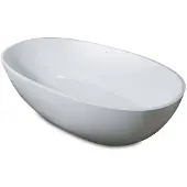 Luca Vrijstaand bad sanitair vasca 180x93x56 cm mineral stone glans wit