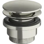 Hotbath archie afvoerplug always open met schroef rond rvs 316 ar708ix