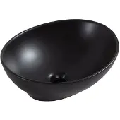 Wiesbaden Barco waskom ovaal 40 x 33 x 14,5 cm keramiek mat zwart