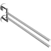 Clou Flat Handdoekrek dubbel Chroom