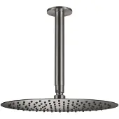 Qisani Hoofddouche flow met plafonddouchearm ø 30 cm geborsteld rvs