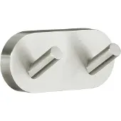 Smedbo Home Dubbele Handdoekhaak - Geborsteld Nikkel - Messing - Accessoires, Handdoekhouders, Handdoekhaken - 7391447081008