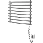 Sapho Elektrische handdoekradiator aqualine gebogen 46.5x50 cm zilver