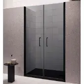 Lacus Nisdeur giglio evo saloon 2 klapdeuren 115x200 cm rookglas zwart