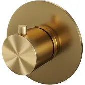 Brauer Gold Edition losse inbouwthermostaat met in- en afbouwdelen goud geborsteld PVD