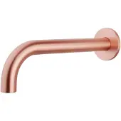 Wiesbaden Caral baduitloop rond 25 cm 1/2'' geborsteld koper