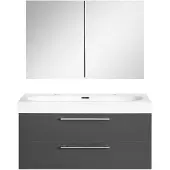 Differnz Somero badmeubelset 100cm/spiegelkast antraciet