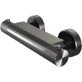 Brauer Douchekraan gunmetal carving opbouw thermostatisch geborsteld gunmetal